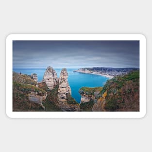 Beautiful Etretat panoramic view Sticker